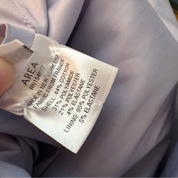 AREA crystal choker mini dress in silver violet - Picture 12 of 12